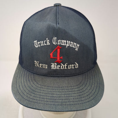 Yupoong Trucker Hat Blue One Size New Bedford Truck Company 4 THE AVE Mesh Back
