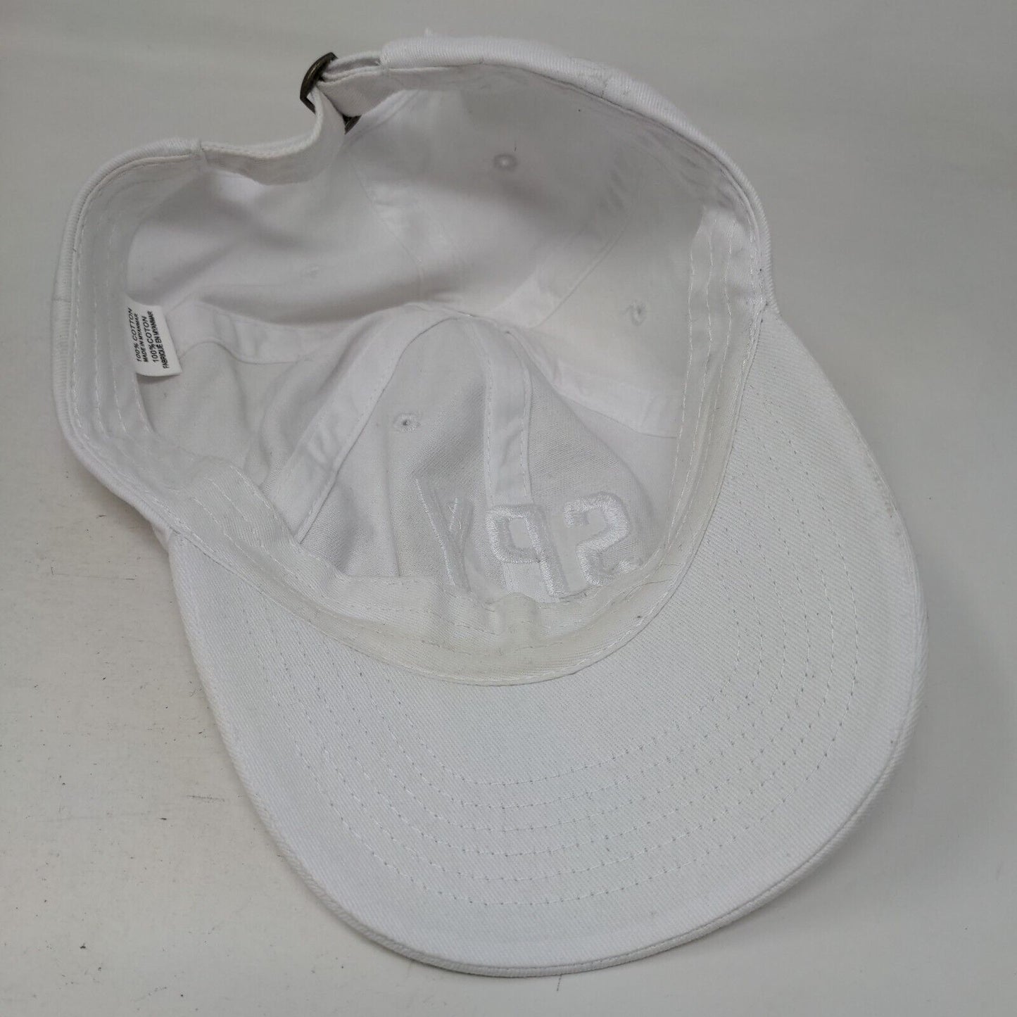 Spy Museum Slideback Hat White One Size Adjustable Embroidered 6 Panel