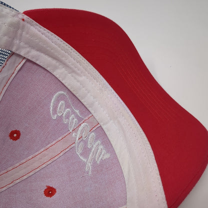 Coca-Cola Snapback Trucker Hat Multicolor OS Adjustable Patriotic Mesh Back