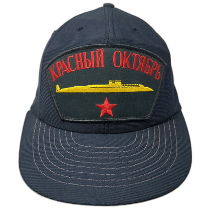 Snapback Blue Red October Submarine Star Made USA Hat Movie Russian Vintage