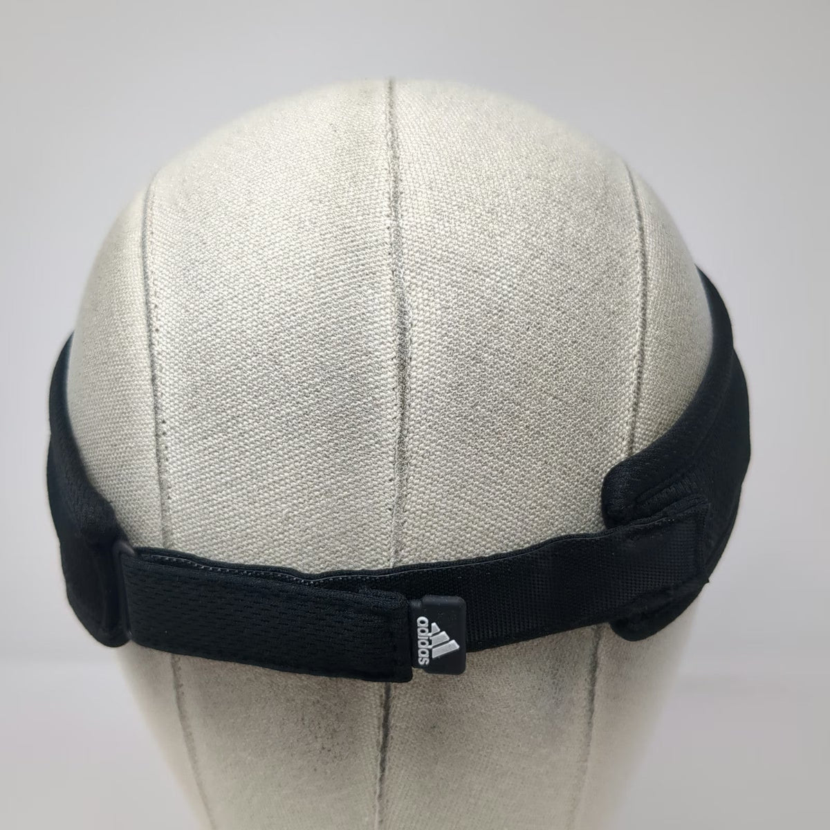 Adidas Visor Black One Size Aeroready Performance Logo Strapback Hat Sport Golf