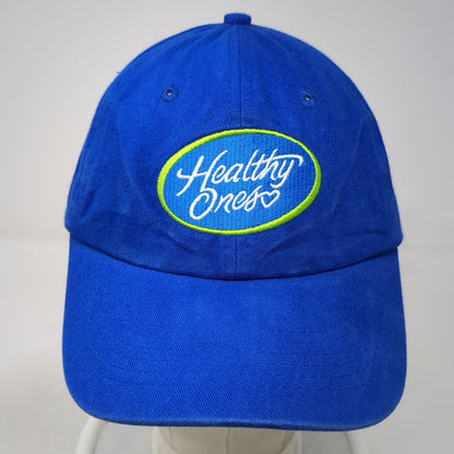 Blue Baseball Cap One Size Healthy Ones Heart Logo Green White Adjustable Hat