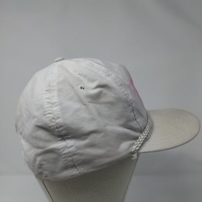 Princeton Snapback Hat White OSFA Adjustable Vented Holes 6 Panel Rope