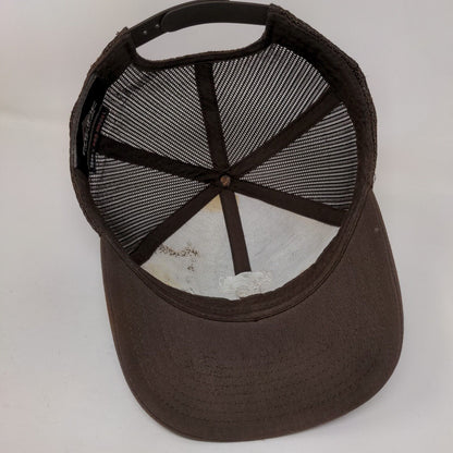 Southern Life Apparel Deer Snapback Mesh Back Trucker Hat Brown One Size