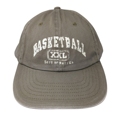 Basketball Slideback Hat Brown One Size Adjustable Solid 6 Panel Outdoor