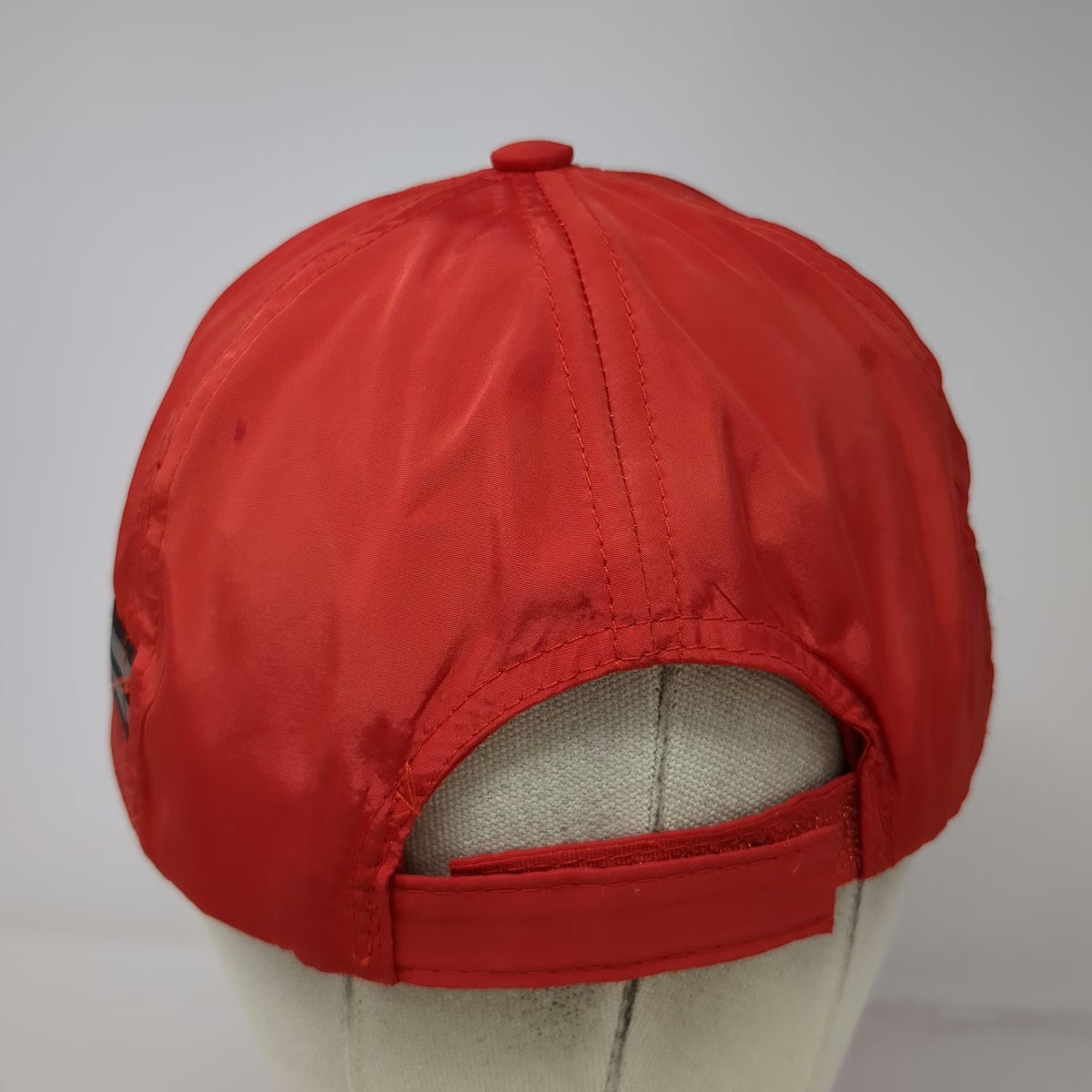 Red Baseball Cap One Size Golf Swing Runner Take The Curve Nylon Strapback Hat