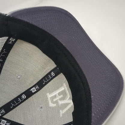 New Era Trucker Hat Gray OSFM 9FIFTY EV Enlightened Views Mesh Snapback Serviced