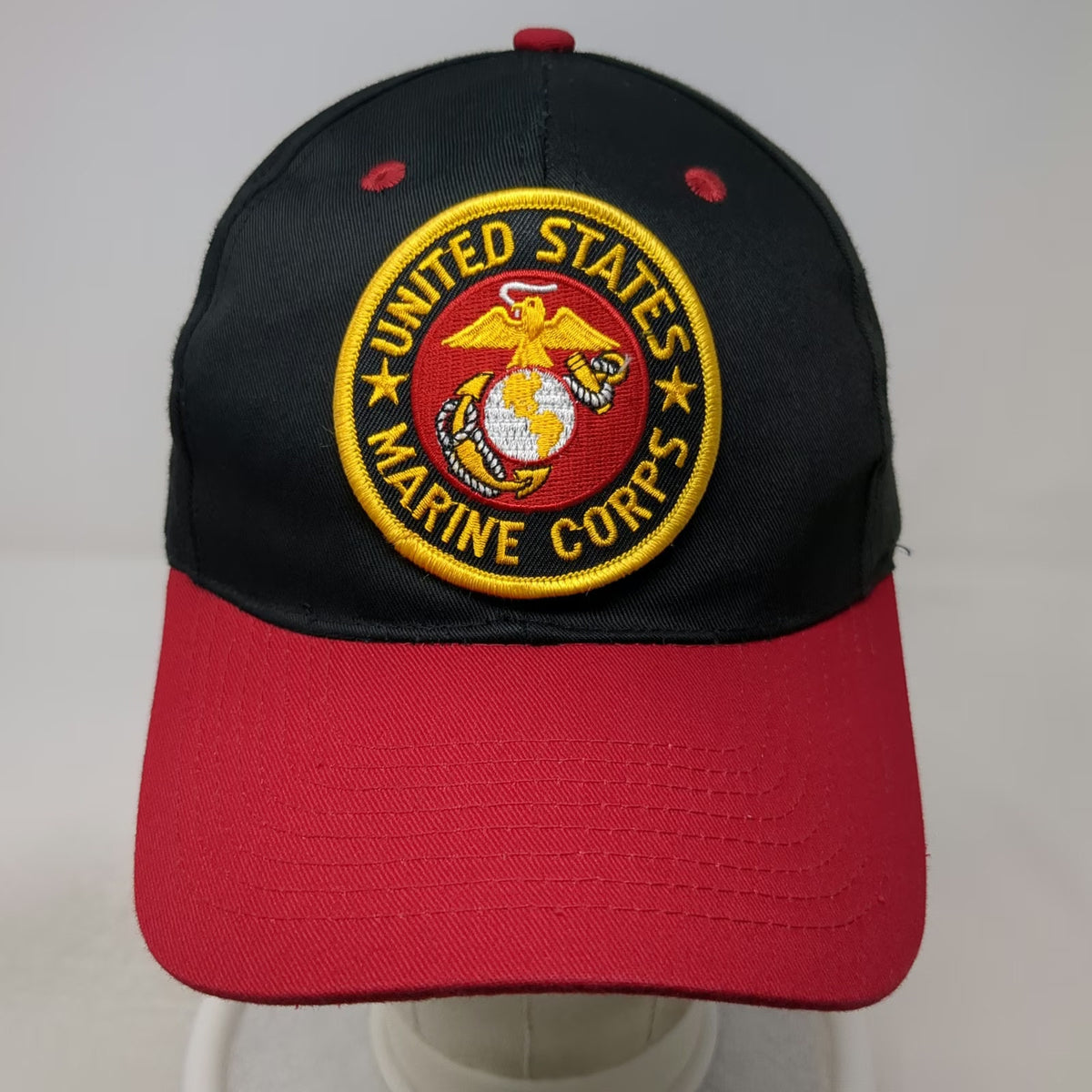 Nissun Snapback Hat Black Red One Size USMC United States Marine Corps Patch
