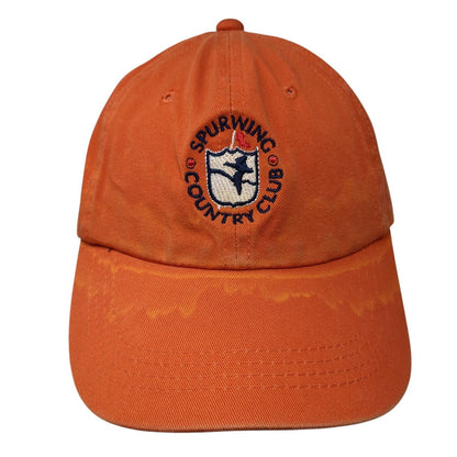 Spurwing Country Club Slideback Hat Orange OSFA Adjustable Embroidered Young An