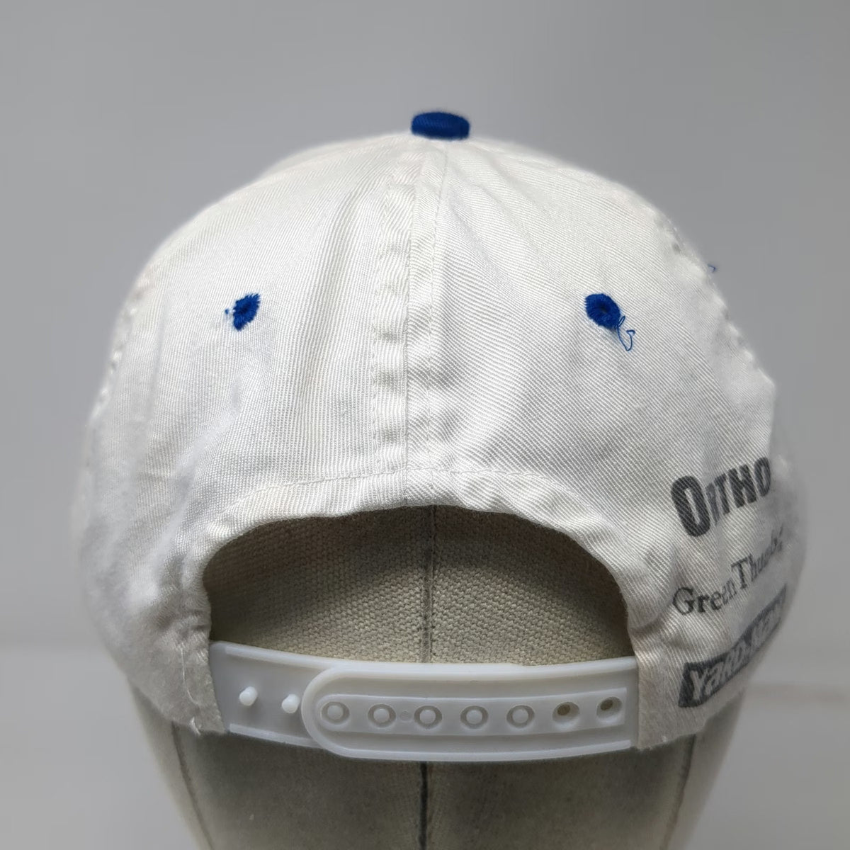 MLB Group II Communications Snapback Hat White Blue One Size Opening Day Ortho
