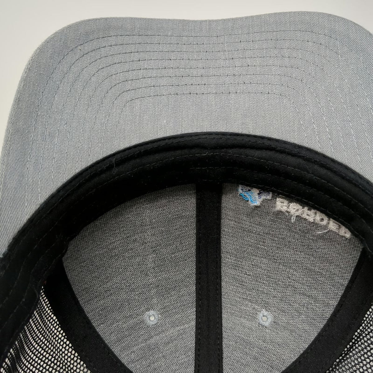 Richardson Trucker Hat Gray One Size Border States Logo Mesh Back Snapback