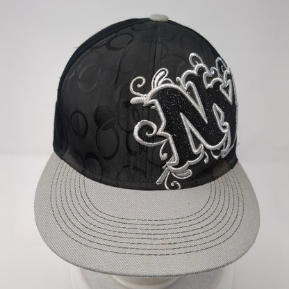 NY New York Fitted Hat Black Size XL Embroidered 6 Panel KB ETHOS Headwear