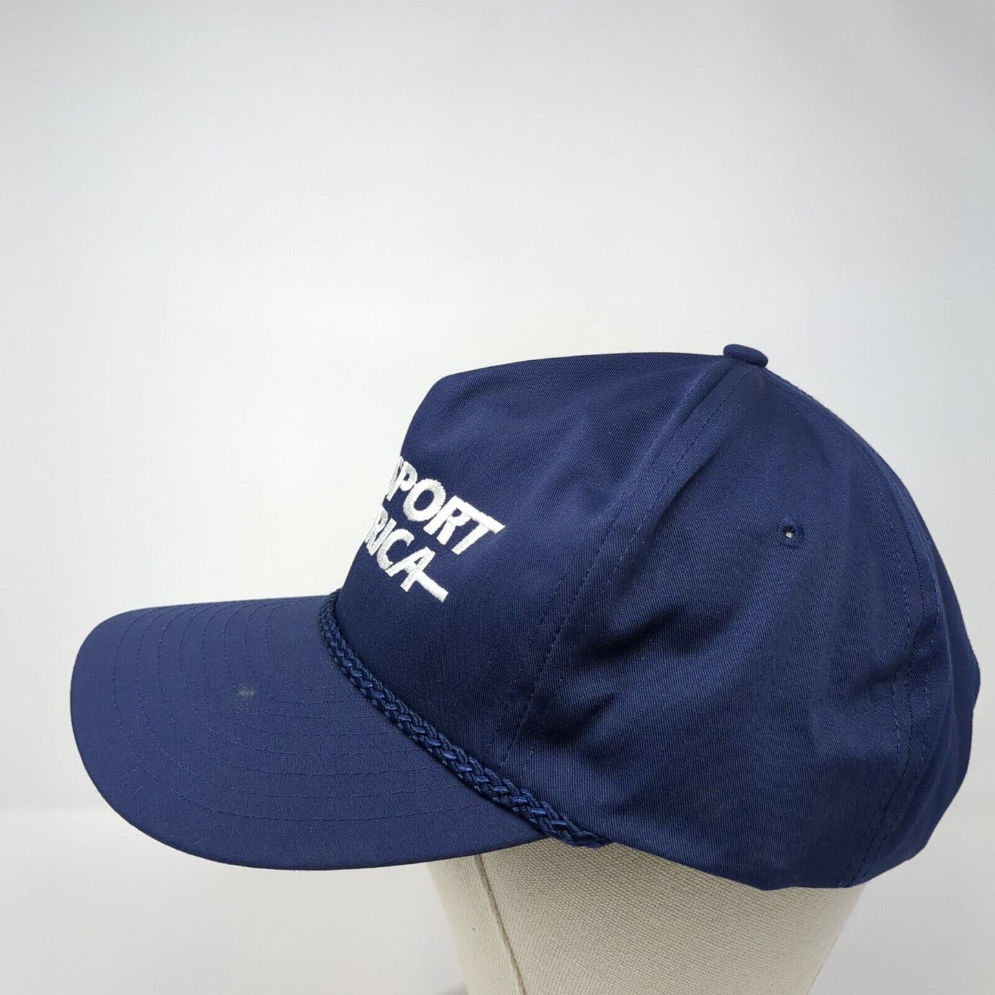 Transport America Snapback Rope Hat Blue One Size Embroidered Nissin