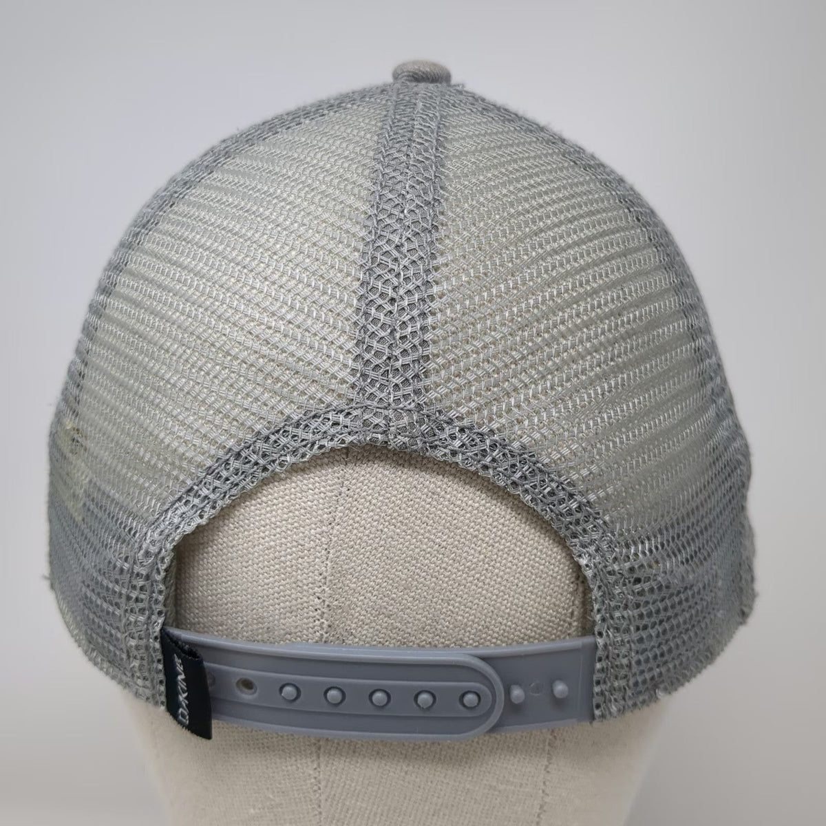 Dakine Trucker Hat Gray One Size Mesh Back Snapback Logo Patch Curved Brim