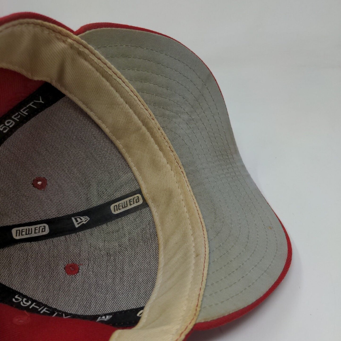New Era Fitted Hat Washington Nationals Fitted Hat 7 1/8 Slim Fit Vintage USA