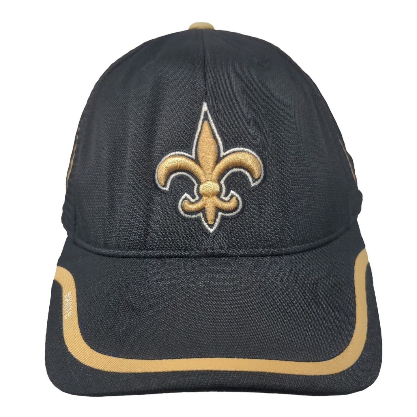 Reebok Men's Fitted Hat Black L-XL Embroidered New Orleans Saints Logo