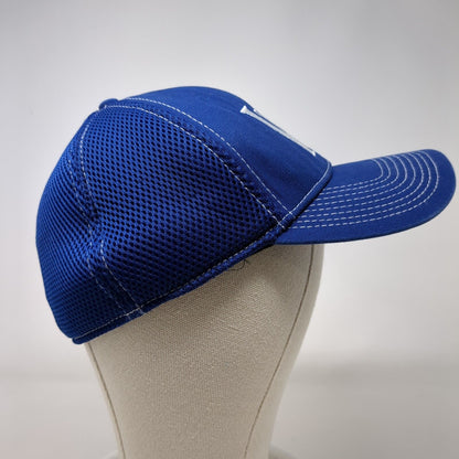 WW Fitted Trucker Hat Blue M/L Embroidered Mesh Back 6 Panel 39Thirty New Era