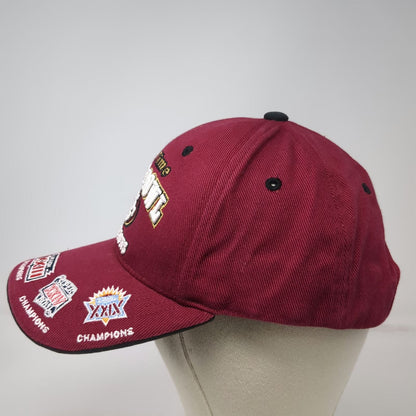 San Francisco 49ers NFL Reebok Red One Size Super Bowl Multi Logo Champions Cap