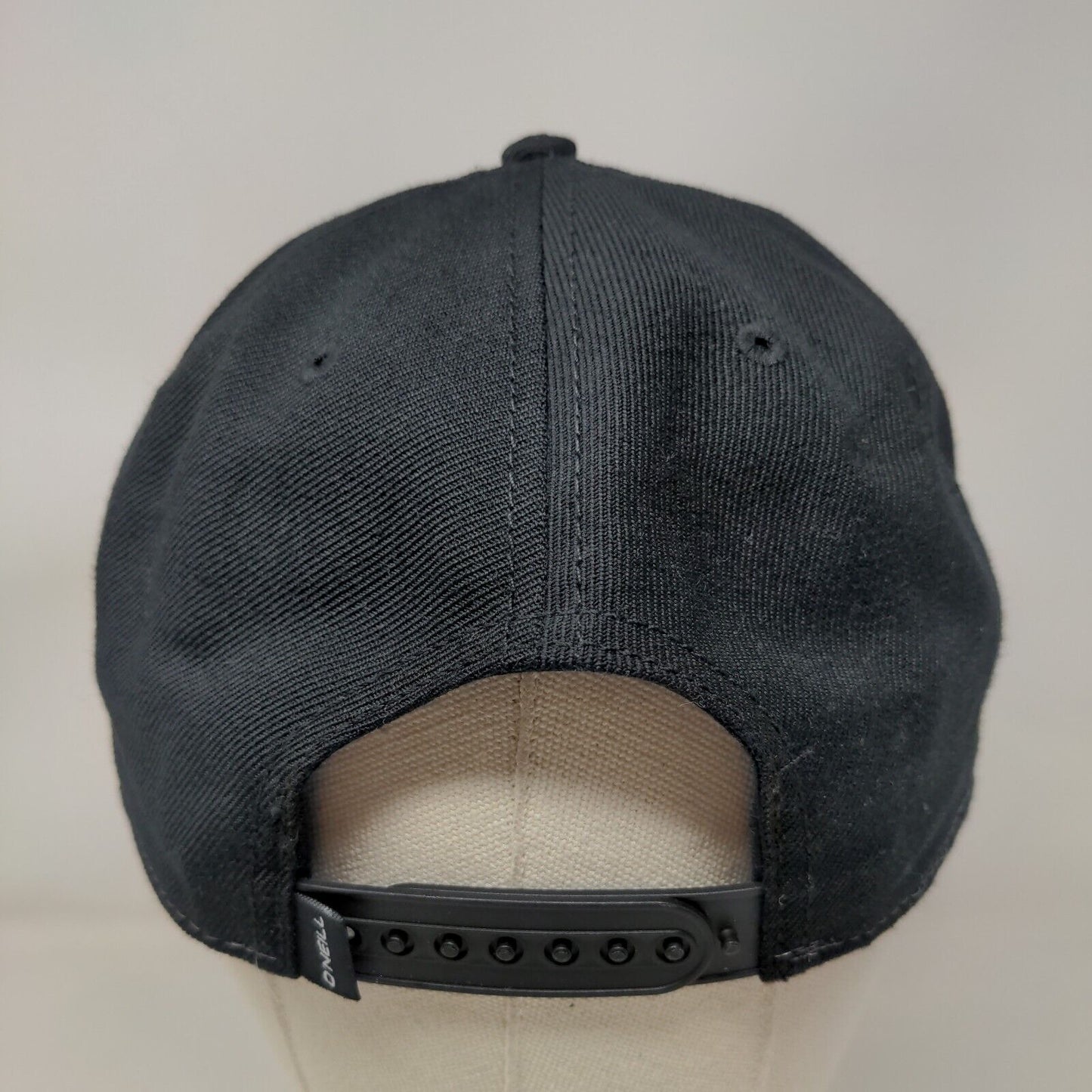 O'Neill Patch Snapback Hat Black One Size Adjustable Colorblock Striped