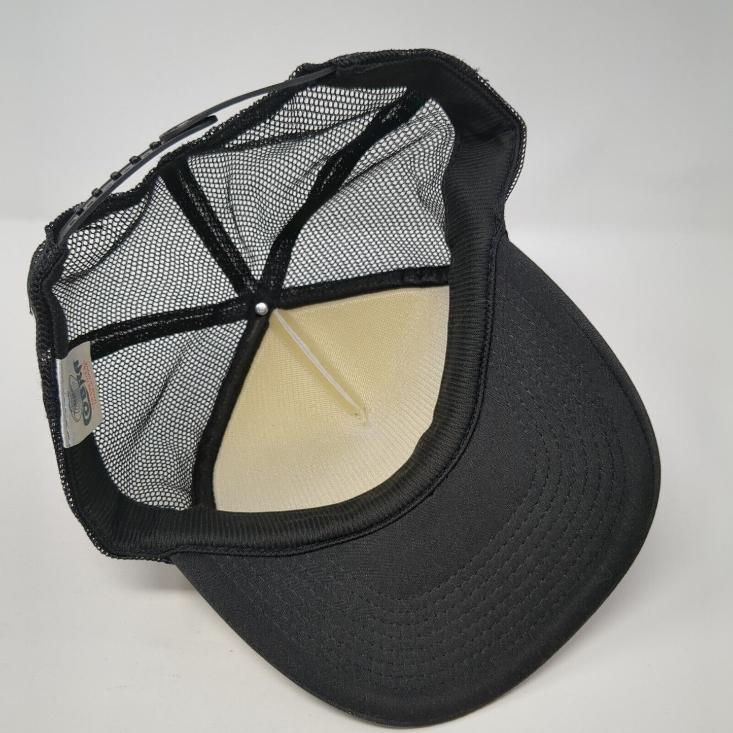 Cobra Snapback Trucker Hat Black One Size Adjustable Mesh Back Rope Blank