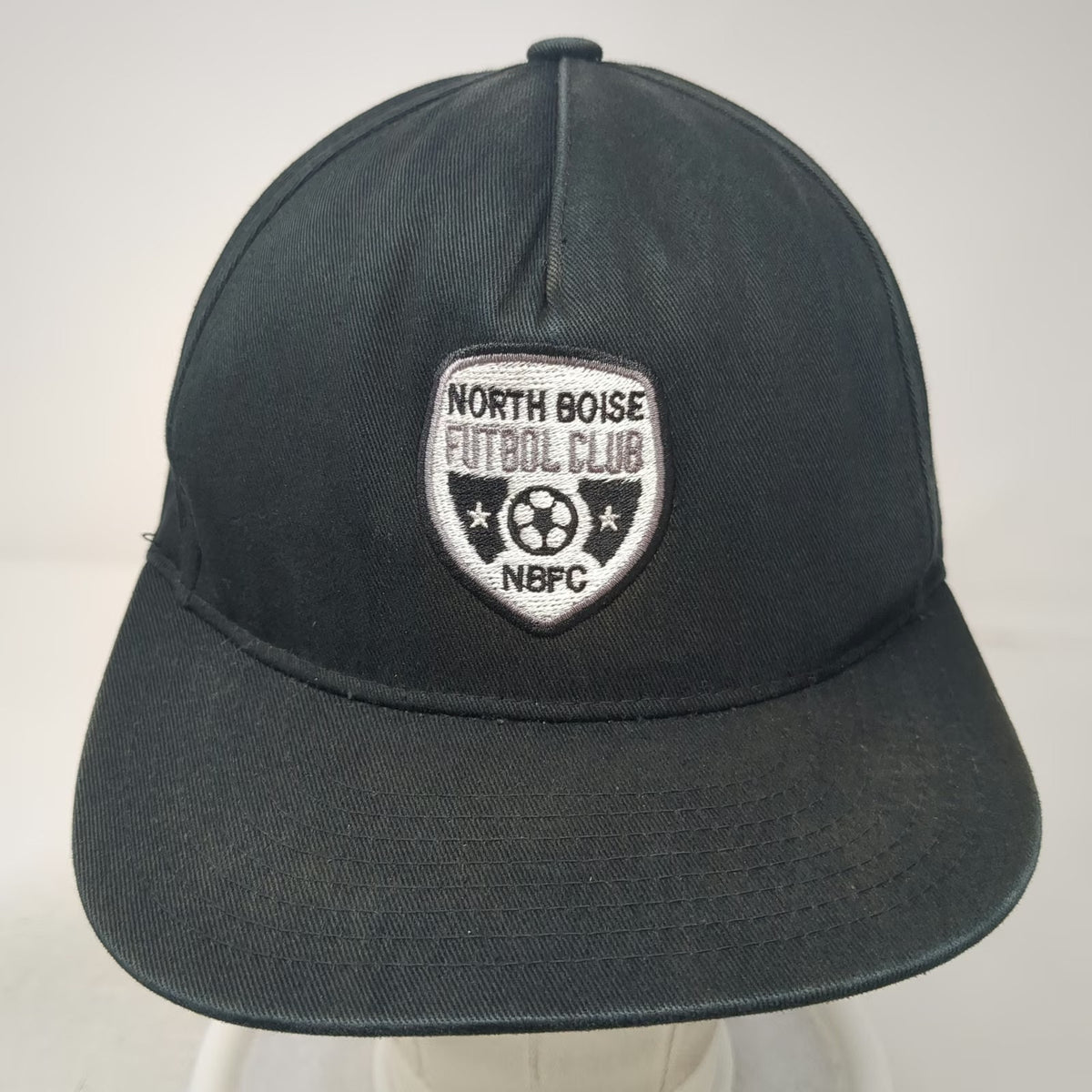 Yupoong Snapback Black One Size North Boise Futbol Club Soccer Hat Green Brim