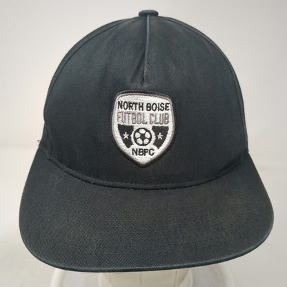 Yupoong Snapback Black One Size North Boise Futbol Club Soccer Hat Green Brim