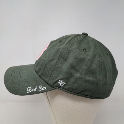 '47 Brand Women's Slideback Hat Green Adjustable Embroidered Boston Red Sox Logo