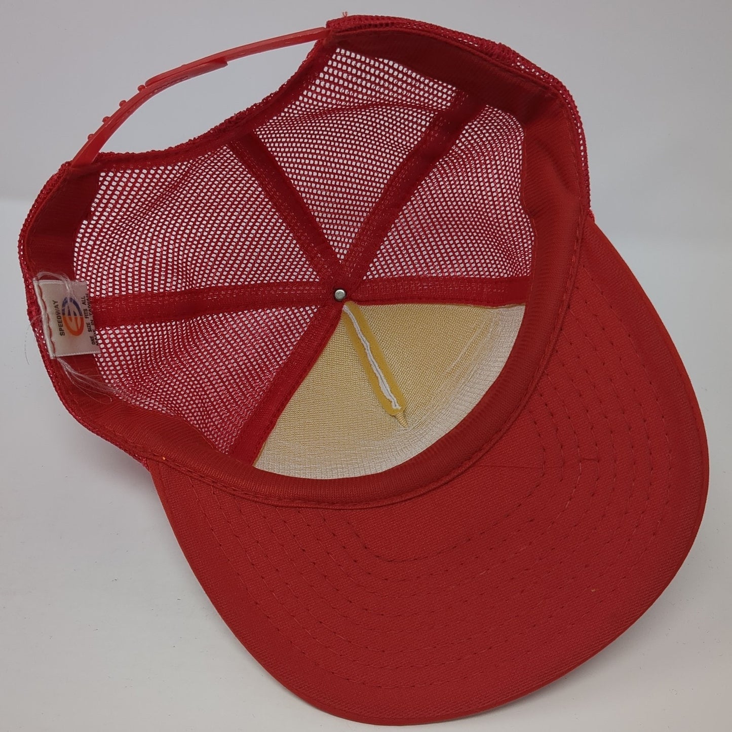 B-A-D Repair Snapback Rope Trucker Hat Red One Size Mesh Back Speedway