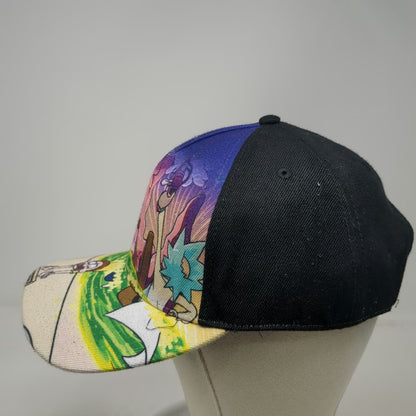 Bioworld 5 Panel Black One Size Snapback Rick and Morty Graphic Polyester Hat