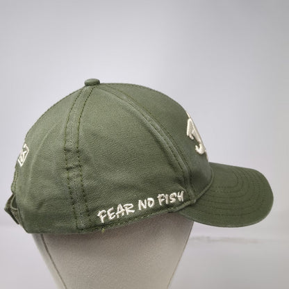 G.Loomis Baseball Cap Green One Size Fear No Fish Skeletal Logo Strapback Hat