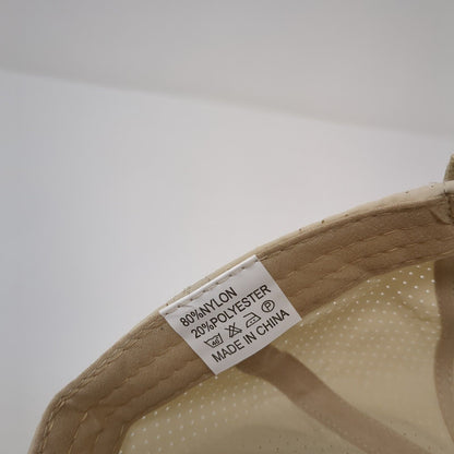 Unbranded Strapback Hat Ponytail Tan One Size Solid Adjustable Blank