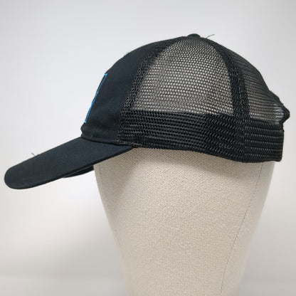 K-BIG Trucker Hat Black Blue One Size J Morgan Salon Company Mesh Snapback Logo