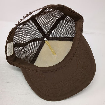 Ducks Unlimited Trucker Hat Brown Vintage Idaho Falls 1984 Mesh Snapback Rope