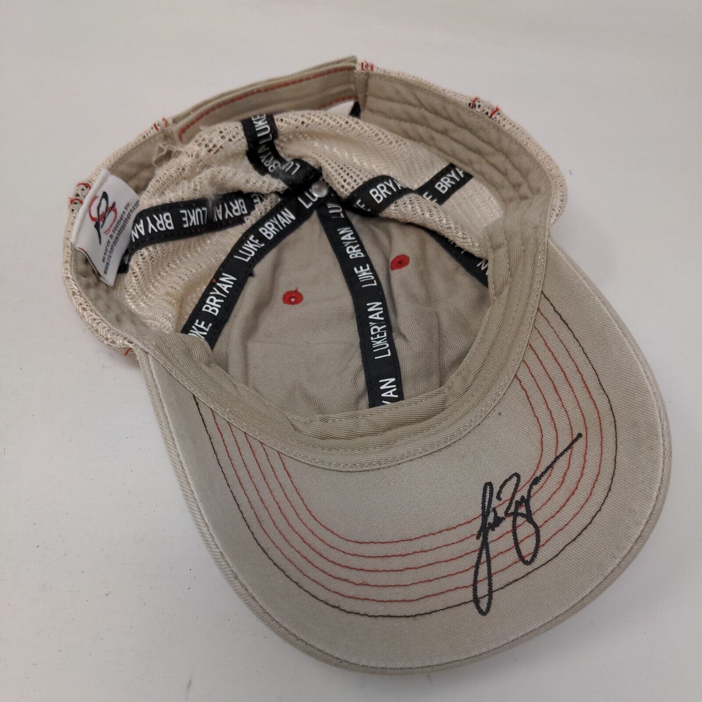 Luke Kick The Dust Up Strapback Mesh Back Trucker Hat Tan One Size