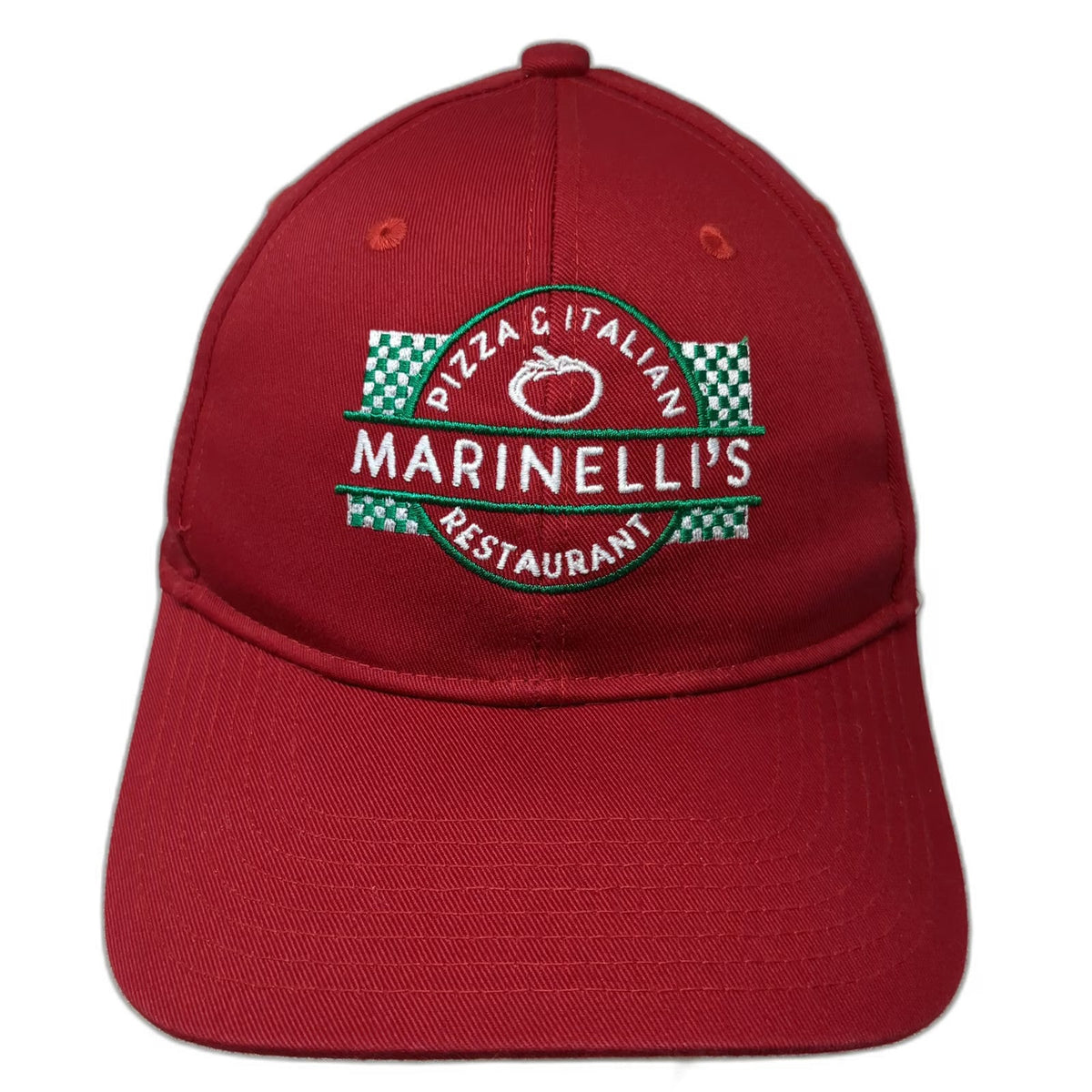 Port Authority Snapback Red One Size Marinelli's Pizza Italian Restaurant Hat