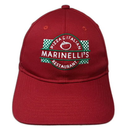 Port Authority Snapback Red One Size Marinelli's Pizza Italian Restaurant Hat