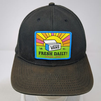 Vans Snapback Black One Size Fresh Daily Patch Green Underbrim Baseball Hat