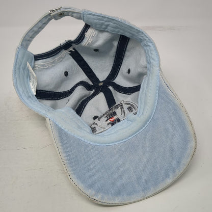 Volkswagen Blue Baseball Cap One Size Beetle Bug Denim Patch Slideback Hat Heart