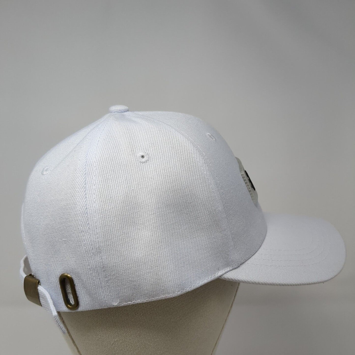 EBCREATE Patch Slideback Hat White One Size Adjustable Embroidered