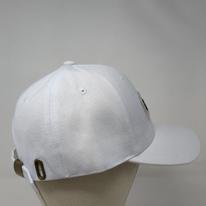 EBCREATE Patch Slideback Hat White One Size Adjustable Embroidered