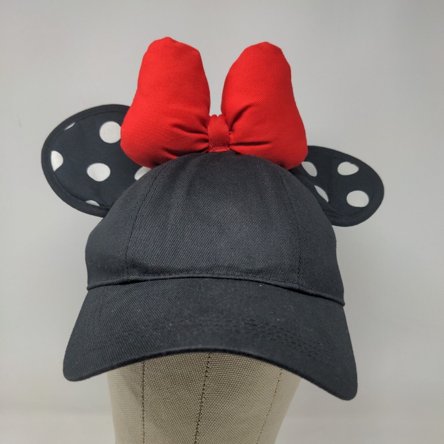 Disney Parks Women's Snapback Hat Black Size 57-60 Bow Ears Minnie Mouse