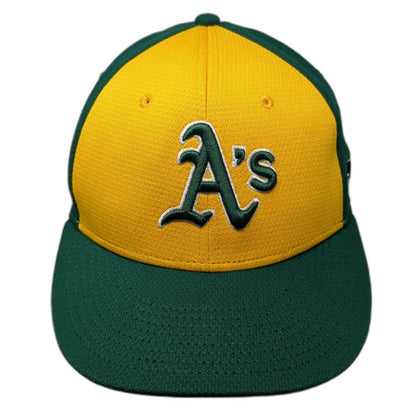Oakland Athletics MLB OC Sports Baseball Cap Green Yellow One Size A's Logo Mesh