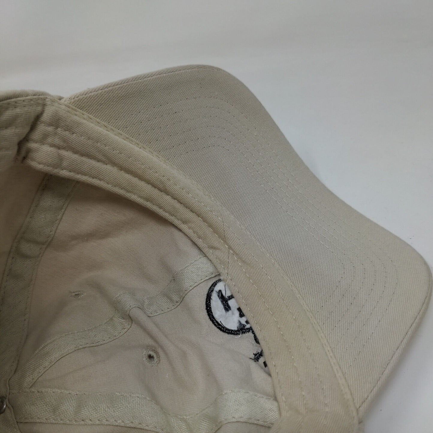 Trinity Slideback Hat Tan OSFM Adjustable Embroidered Quake City Caps Cotton