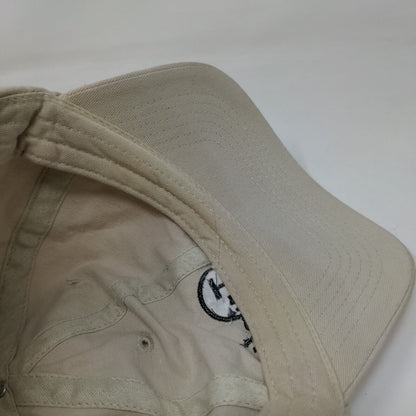 Trinity Slideback Hat Tan OSFM Adjustable Embroidered Quake City Caps Cotton