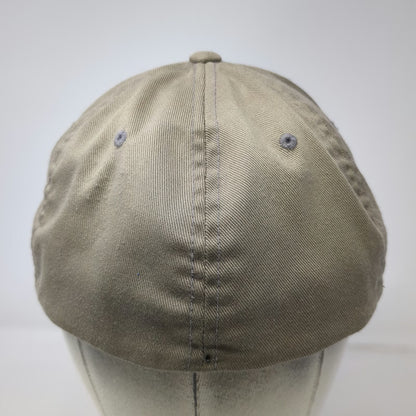 Volcom Baseball Cap Brown M Flexfit Embroidered Stone Logo Stretch Fit Hat