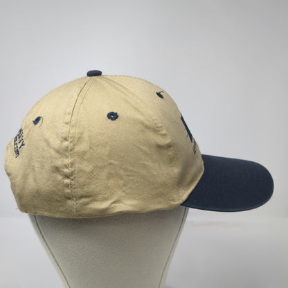 US Navy Let The Journey Begin Snapback Hat Beige Blue One Size Recruitment Logo
