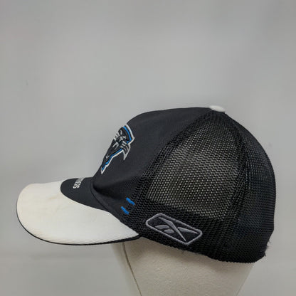 Carolina Panthers Fitted Mesh Back Hat Black OSFA Embroidered Logo NFL Reebok