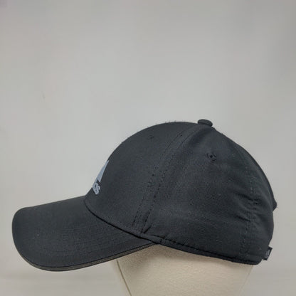 Adidas Strapback Hat Black One Size Adjustable Vented Holes 6 Panel