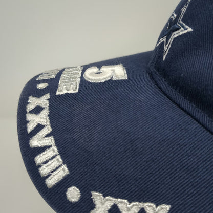 New Era NFL Dallas Cowboys Super Bowl Champions 5 Time Cap Blue OSFM Star Logo