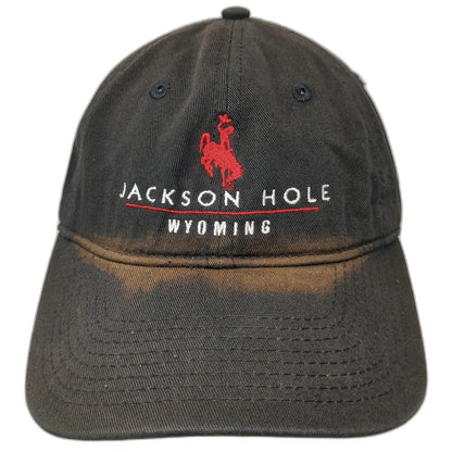 Gear For Sports Jackson Hole Wyoming Baseball Cap Black OSFM Bucking Bronco Hat